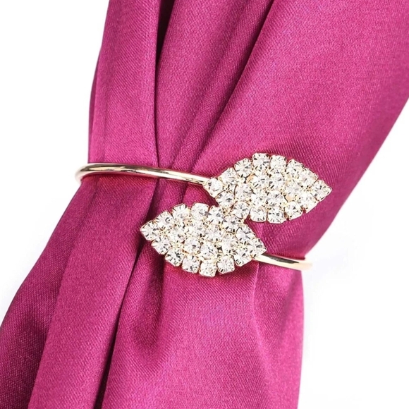 Amazon Other - New Crystal Gold Leaf Napkin Holder Set of 10